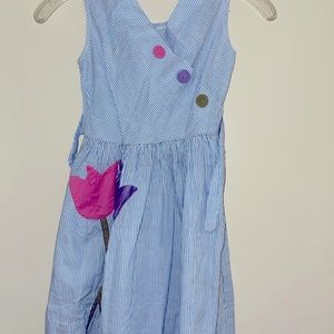 Vintage 1960s children’s dress with Hannah border tulipsKids dress with tulips
